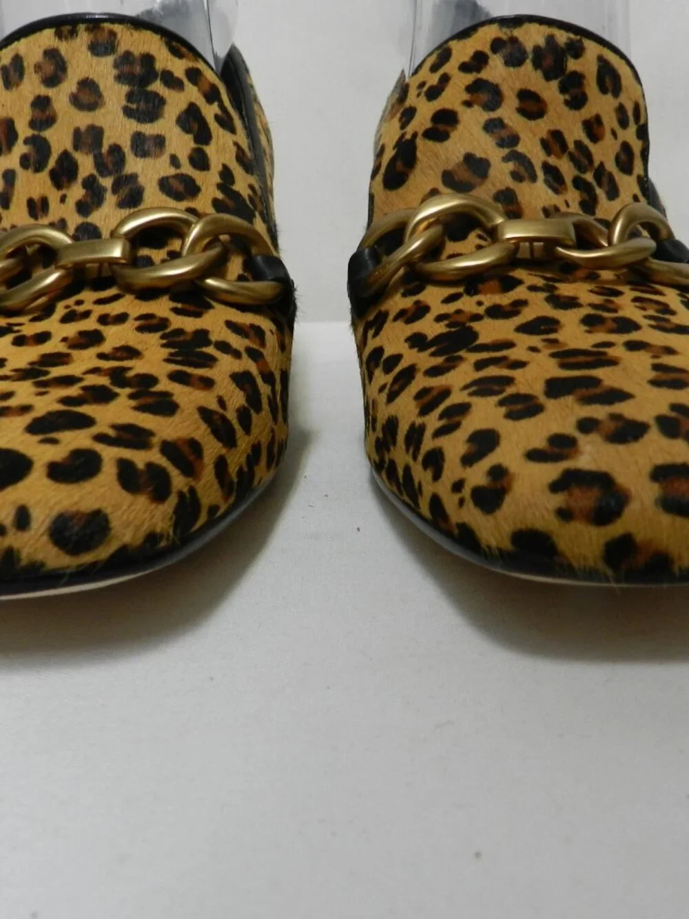 Via Spiga pony hair fur leather animal leopard block heels pumps NEW Size Sz 8